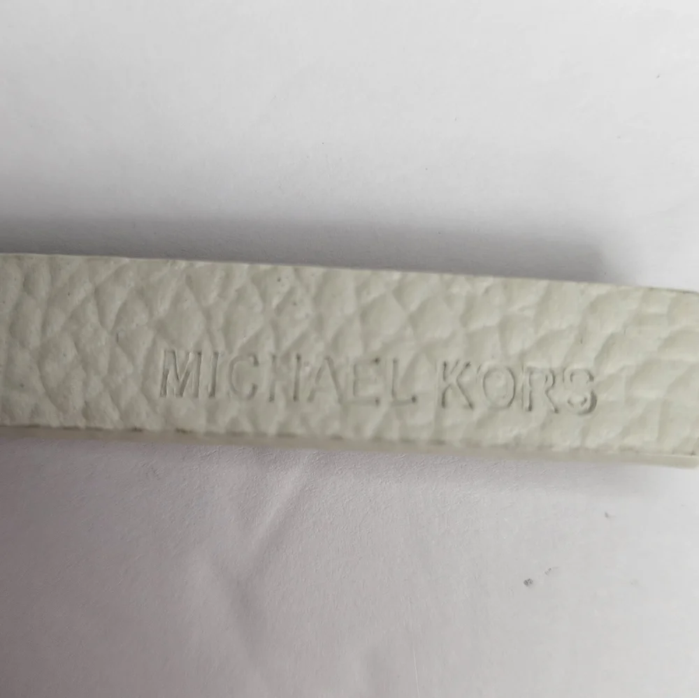 MICHAEL KORS White Leather Belt NWT.